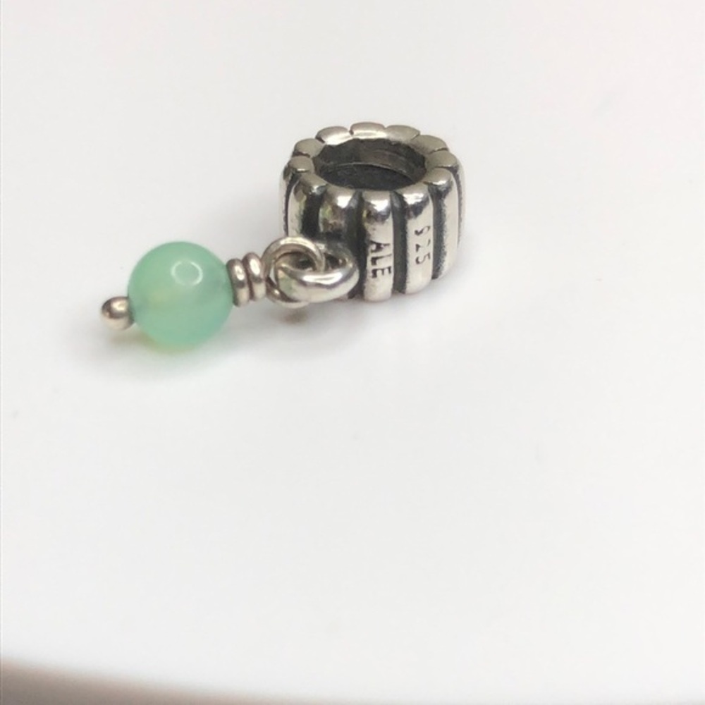 Ret. Pandora May Birthstone Charm Chrysoprase ALE 925 euc